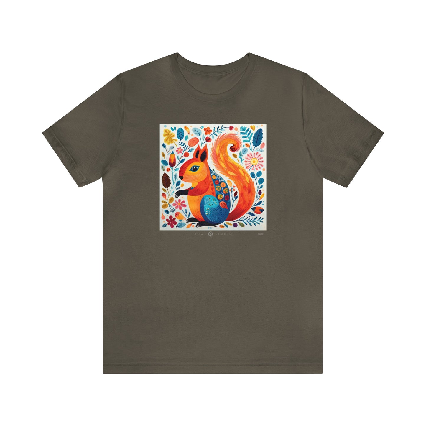 Autumn Squirrel: Unisex Jersey Short Sleeve Tee