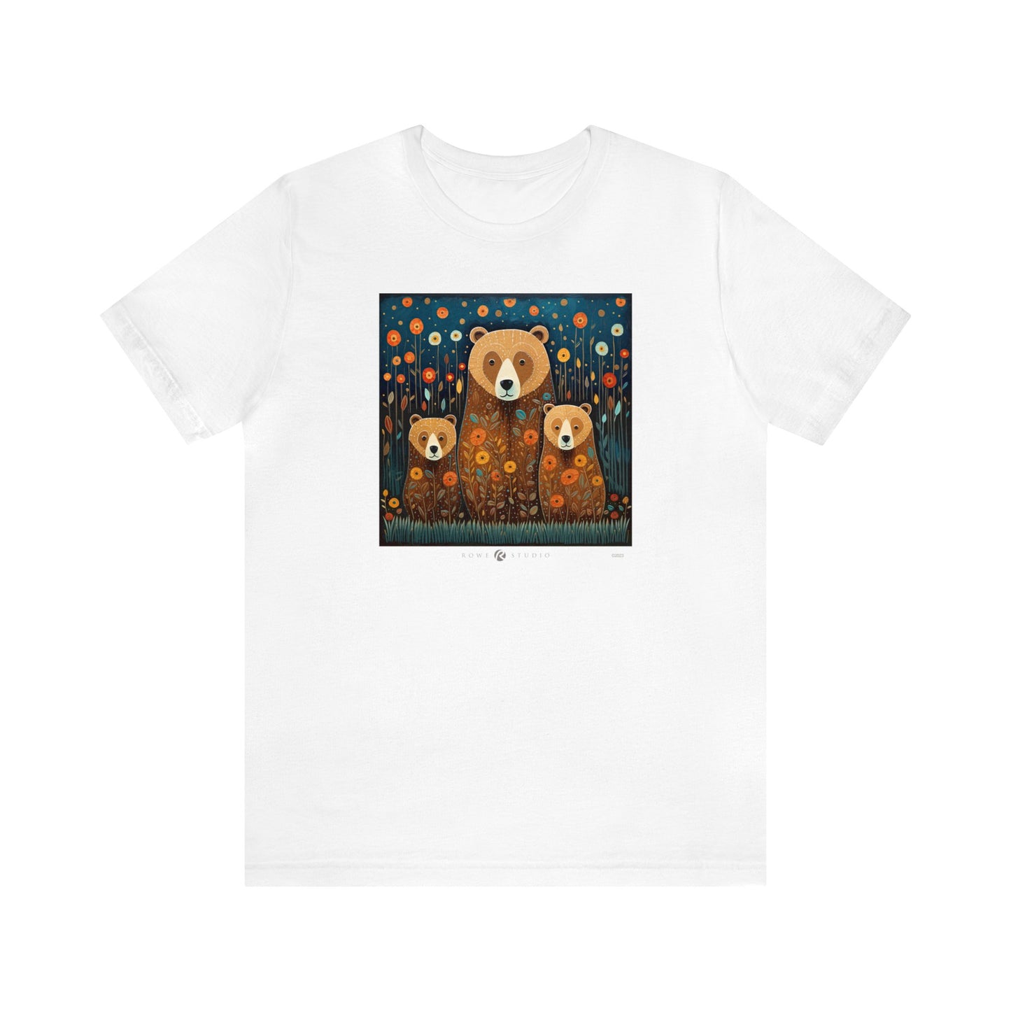 Flowered Bears: Unisex Jersey Short Sleeve Tee