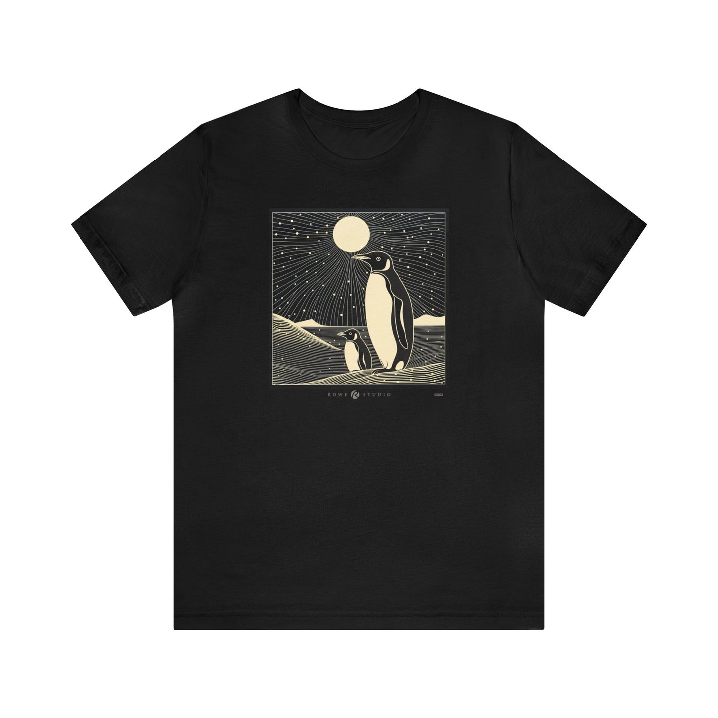 Midnight Penguins: Unisex Jersey Short Sleeve Tee