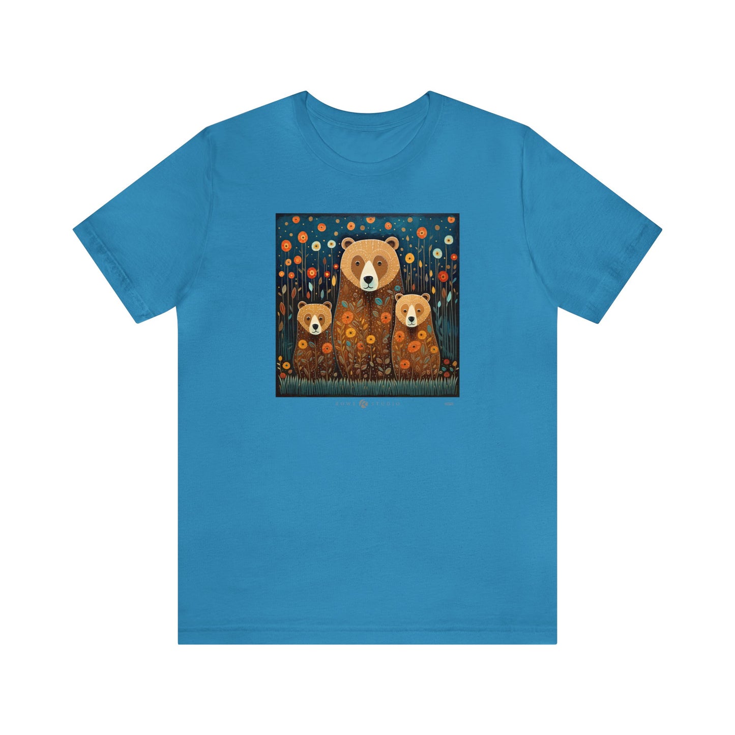 Flowered Bears: Unisex Jersey Short Sleeve Tee