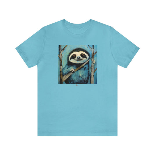 Blue Sloth: Unisex Jersey Short Sleeve Tee