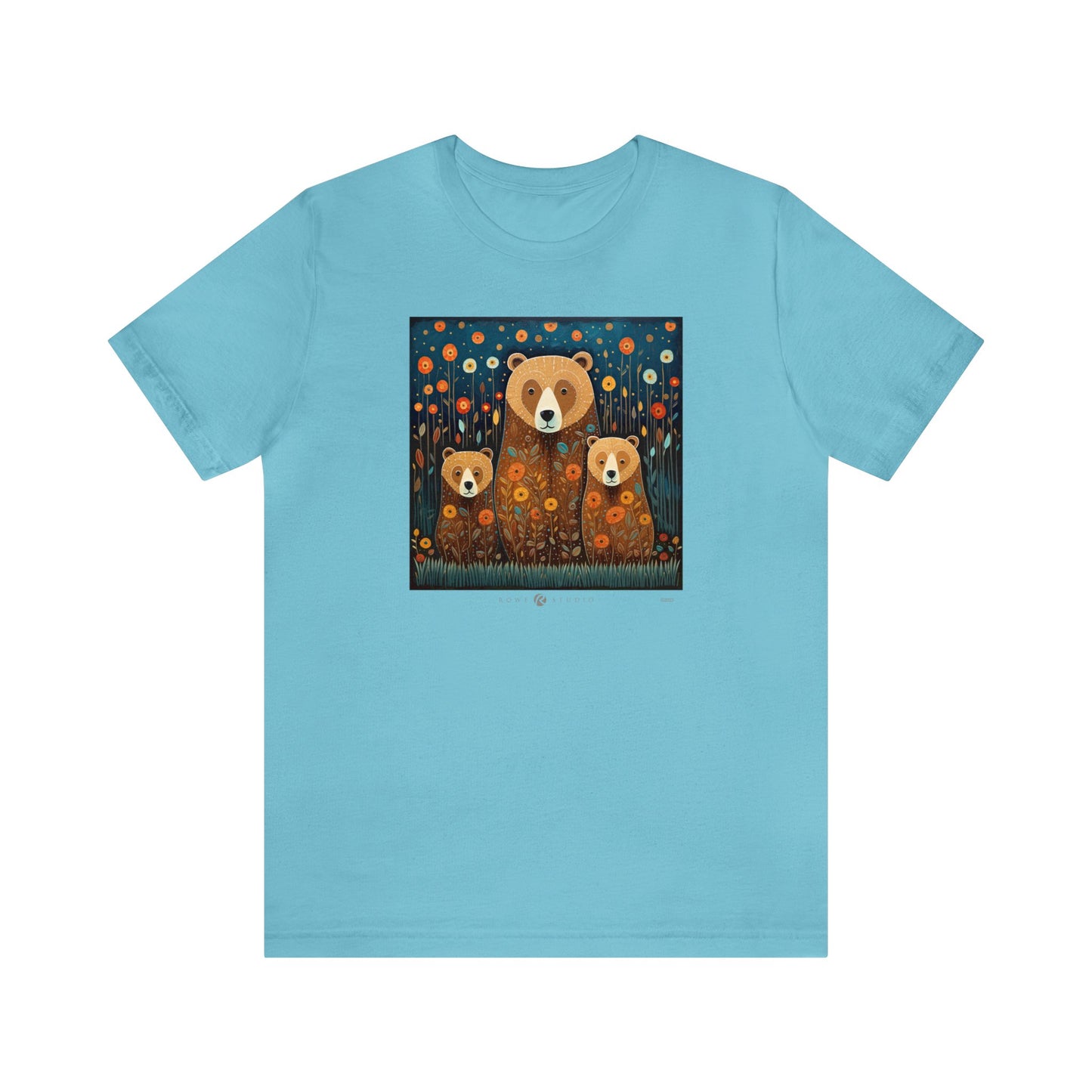 Flowered Bears: Unisex Jersey Short Sleeve Tee