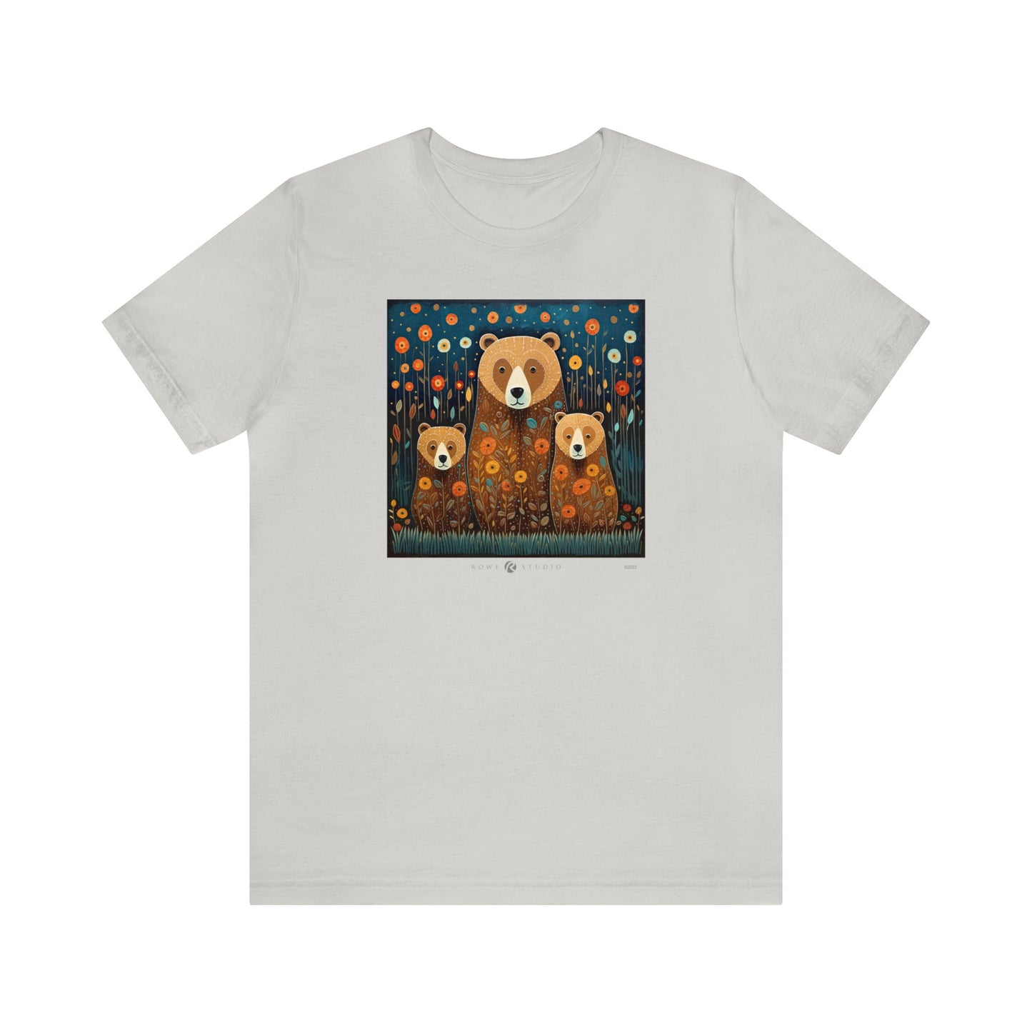 Flowered Bears: Unisex Jersey Short Sleeve Tee