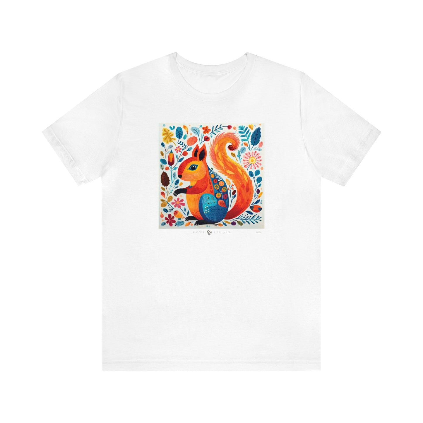 Autumn Squirrel: Unisex Jersey Short Sleeve Tee