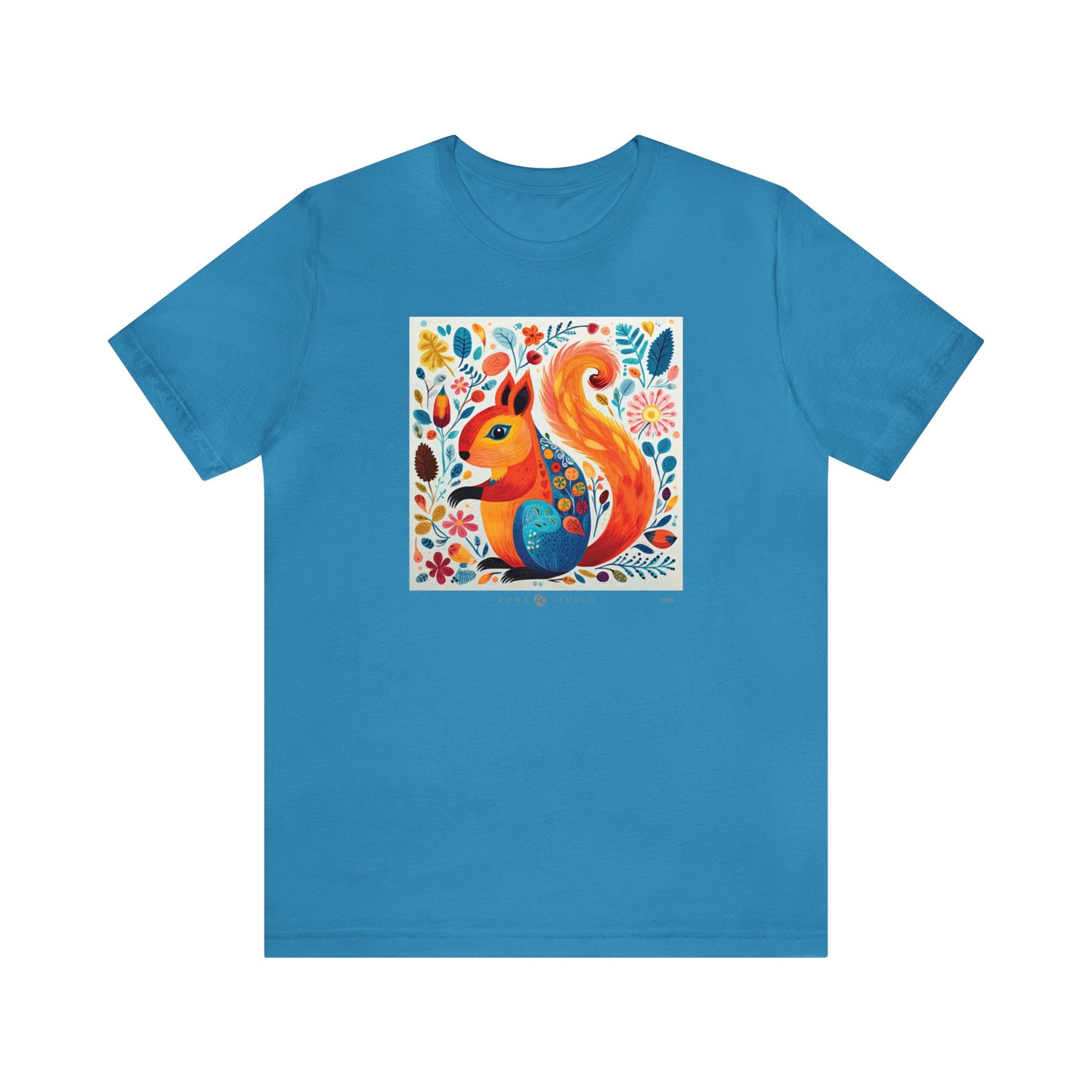 Autumn Squirrel: Unisex Jersey Short Sleeve Tee