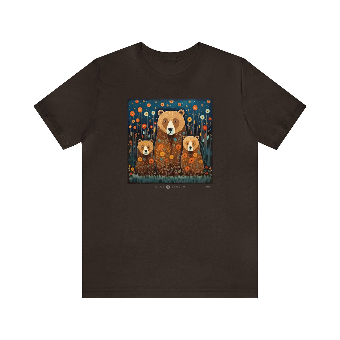 Flowered Bears: Unisex Jersey Short Sleeve Tee