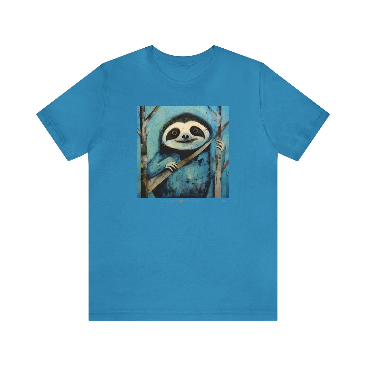 Blue Sloth: Unisex Jersey Short Sleeve Tee